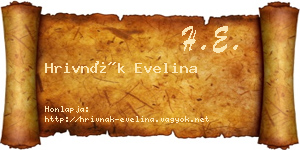Hrivnák Evelina névjegykártya